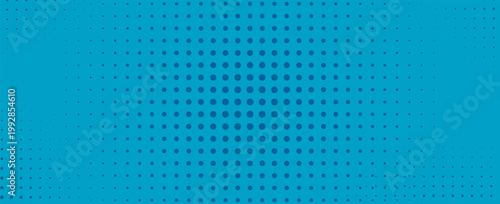 Abstract Blue Halftone Pattern with Gradual Transition and Soft Bokeh Effect - Modern Geometric Design