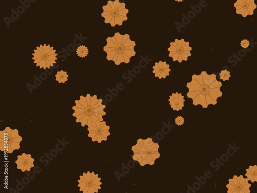 Victorian Steampunk Cog Gear Pattern Design