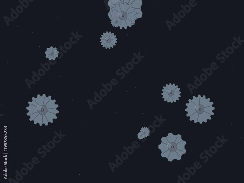 Steampunk Gears Mechanical Pattern Industrial Background