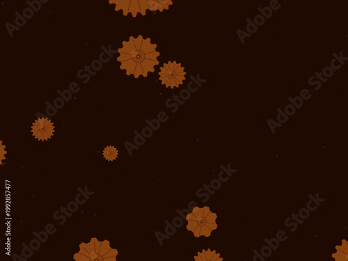 Vintage Industrial Steampunk Gear Pattern Design Backdrop