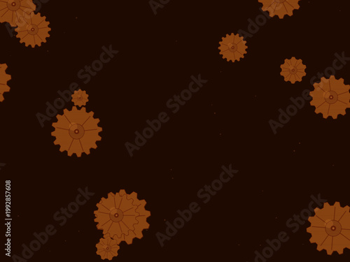 Brass Gear Cog Steampunk Pattern Background