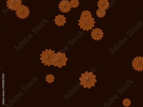 Victorian Steampunk Cog Gear Pattern Design