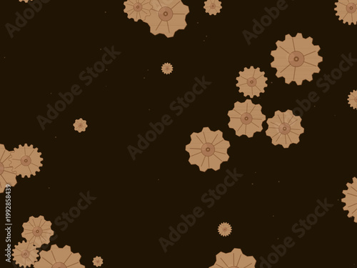 Industrial Steampunk Gears Clockwork Pattern Design