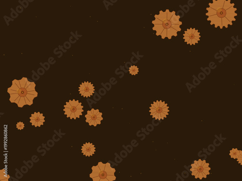 Industrial Steampunk Gears Clockwork Pattern Design
