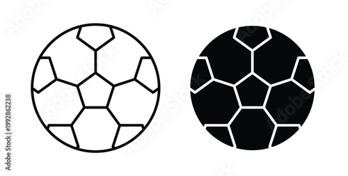 Quadro em tela Football icon illustrations on white, Best for Design Projects