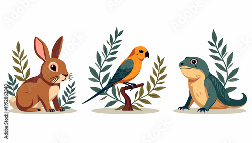 A charming digital illustration of a rabbit, evoking feelings of warmth and gentleness. Perfect for children's media, springtime designs, or a delight