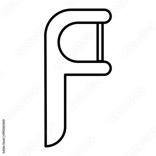 dental floss tool line icon with editable stroke