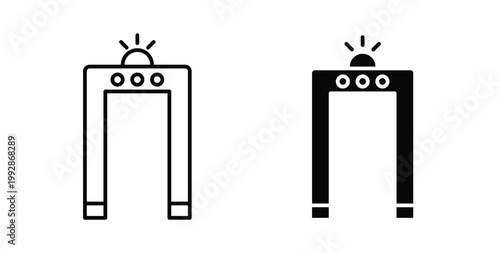 Metal detector icon illustrations on white, Best for Design Projects