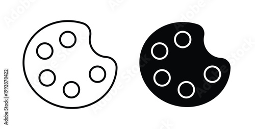 Palette icon illustrations on white, Best for Design Projects