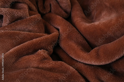 Fotografie Texture of brown soft fleecy fabric