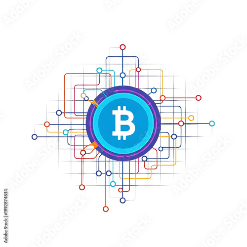 Bitcoin cryptocurrency digital currency symbol 4.