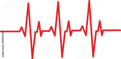 Graphic representation of a heartbeat waveform pattern Vector