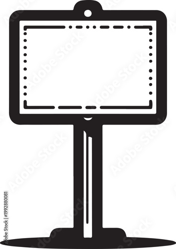 blank billboard isolated on white