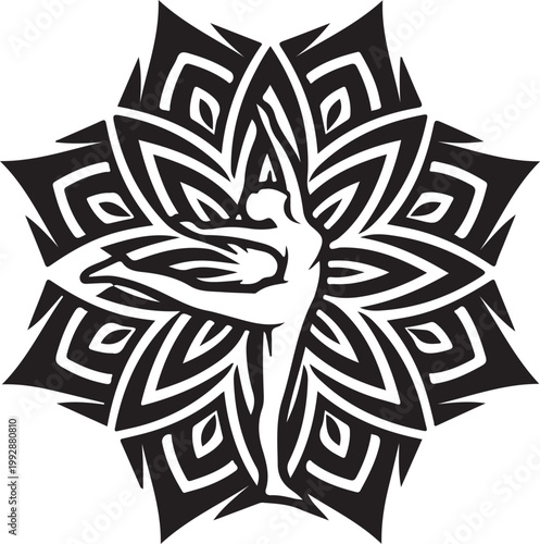 Mandala with animal shape fusion