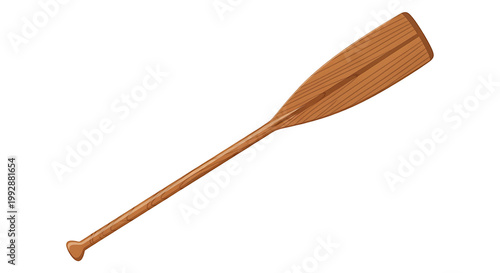 Foto Wooden Oar Isolated on White Background