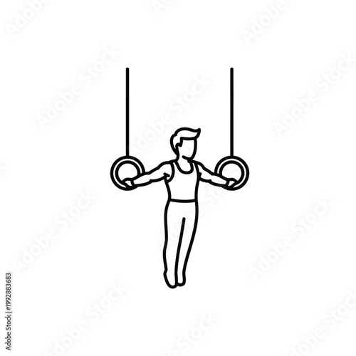 vector illustration of a man exercising
