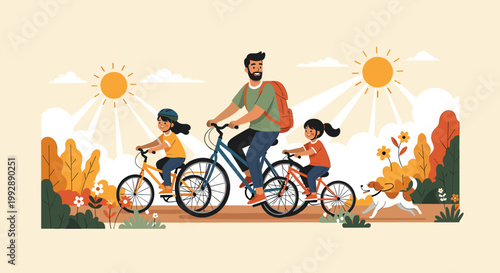 A tranquil and minimalist illustration depicting a forest scene, ideal for backgrounds, branding, or website design. The warm color palette evokes a s