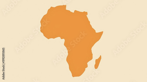 The continent of Africa is shown on a map with its distinctive shape.