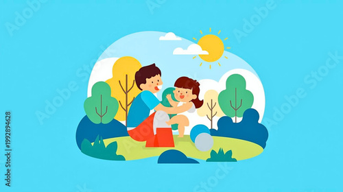 Couple shares a romantic kiss on a sunny day in a serene park surrounded by trees and nature.