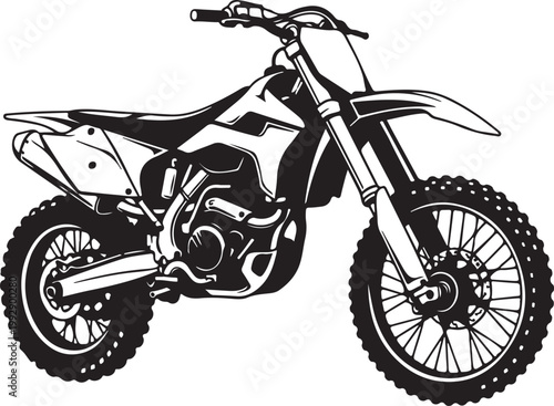 Black and white motorbike drawing.