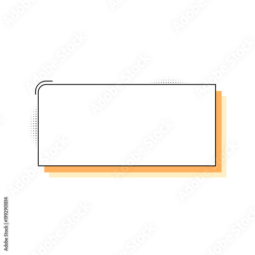 Clean Modern Text Box Frame with Subtle Shadow Effect for Information Display and Message Communication