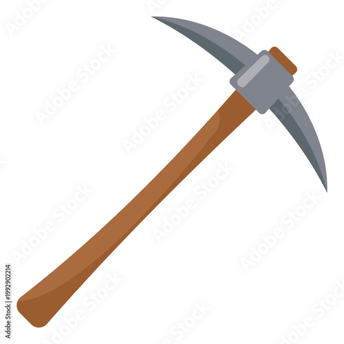 Pickaxe mining tool vector illustration