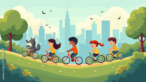 This illustration evokes a sense of nostalgia and freedom, perfect for branding related to outdoor lifestyle, travel, or classic design. The warm colo