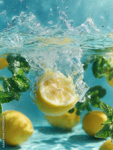Lemon splash underwater mint fresh