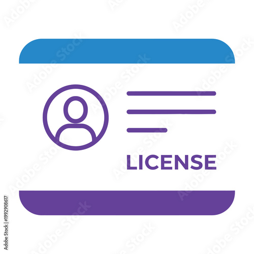 License card with person icon and lines