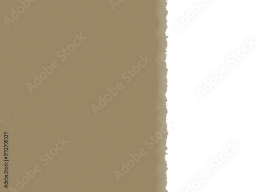 Torn beige paper with corrugated edge isolated on a transparent background 3d render