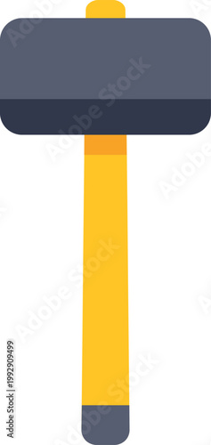 Sledgehammer flat icon representing heavy demolition and construction tools