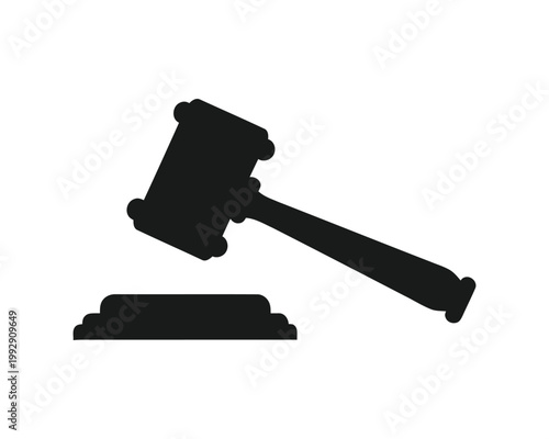 Wooden Judge Gavel Law Vector Illustration