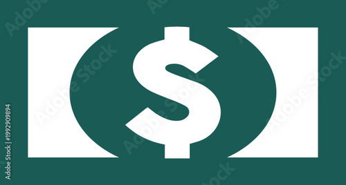 Minimalist Dollar Bill Cash Icon
