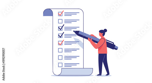 Checklist, task list, to-do list, business productivity, workflow vector