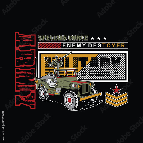    Go to Page|123Next

Typography vector illustration creatively shaped from vehicles and war equipment in bold graphic style 