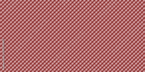 Red burgundy and white plaid fabric texture background.Vector ilustration