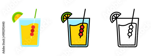 Traditional vermut drink in elegant glass alcoholic beverage