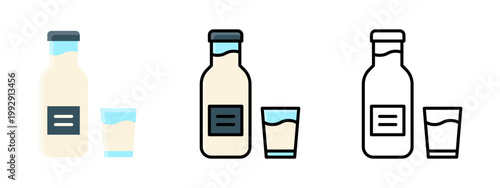 Fresh milk bottle dairy healthy drink nutrition beverage