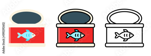 Canned food container preserved grocery product packaging