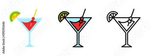 Cocktail drink alcohol glass straw summer party beverage