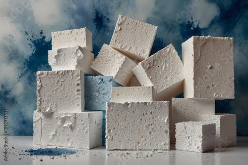 Styrofoam pieces as a backdrop for product photography