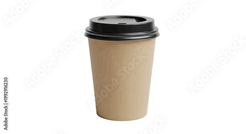Minimal black silhouette icon, simple flat vector, bold black shape, no, no shading disposable paper coffee cup with a black plastic lid on a, flat icon style
