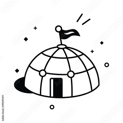 Space Shelter Vector Fill outline Icons Eps 10 File
