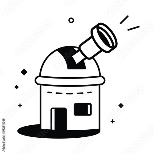 Observatory Vector Fill outline Icons Eps 10 File

