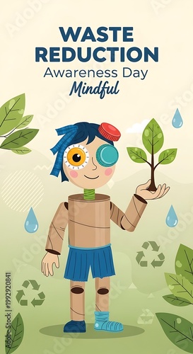 Eco friendly waste reduction awareness day.
