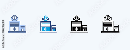 Research Facility Multiple Icon Illustration Vector