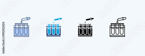 Sample Analysis Multiple Icon Illustration Vector
