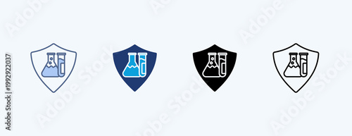 Lab Safety Multiple Icon Illustration Vector