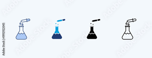 Chemical Testing Multiple Icon Illustration Vector
