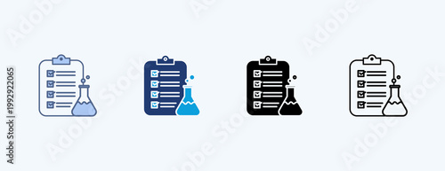 Lab Report Multiple Icon Illustration Vector